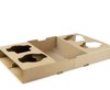 Cup Holder Flat 4 coffee Carry Tray (2xPkt50=Ctn)